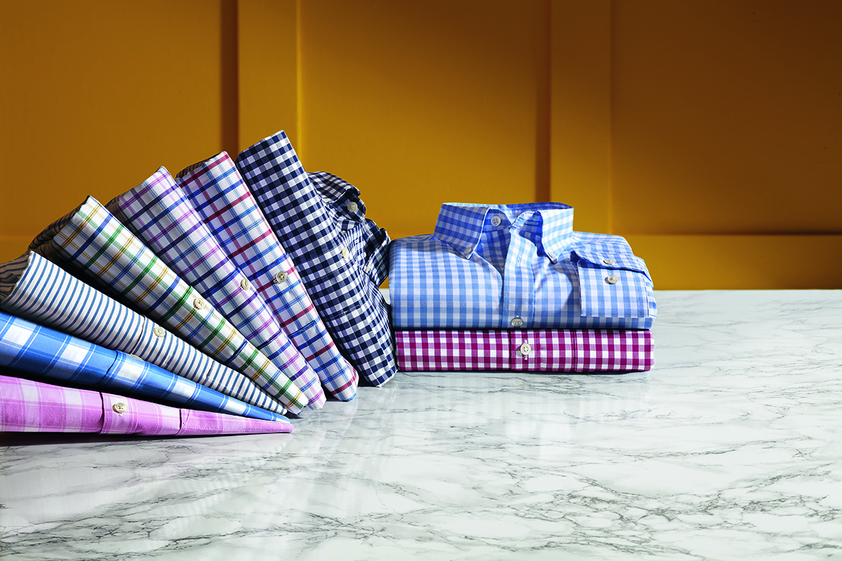 Shirts stacked Shirts stacked